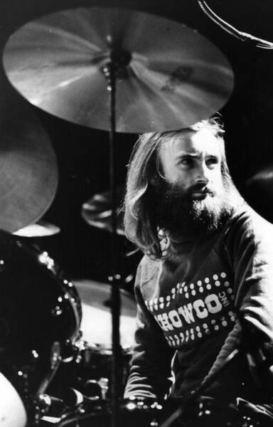 Phil Collins Drumming on Stage Wall Art