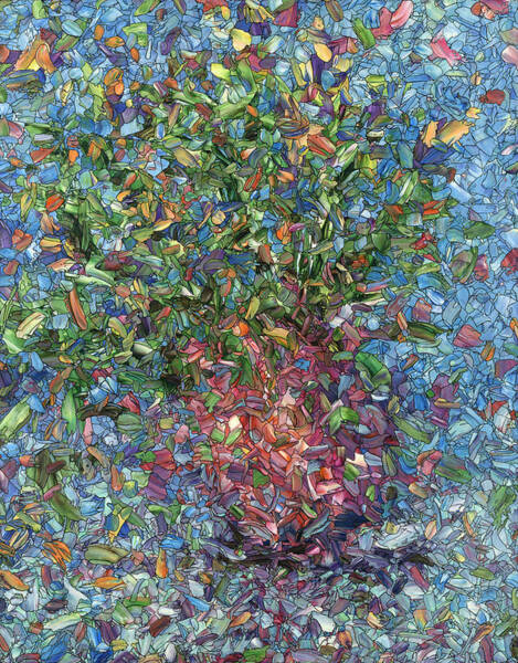 Colorful Mosaic Tree Wall Art