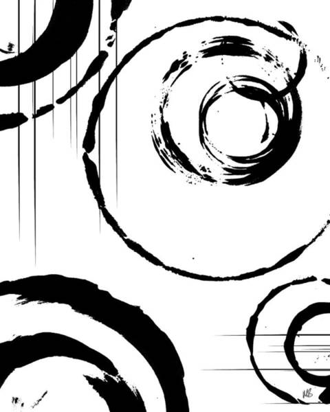 Dynamic Black and White Swirls Wall Art
