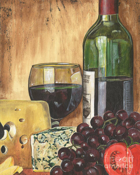 Wine and Cheese Still Life Wall Art