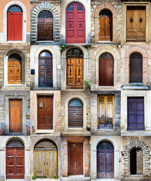 Collection of Vintage Doorways Wall Art