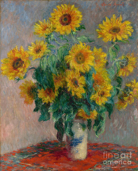 Sunflowers in a Vase Wall Art