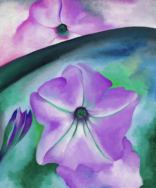 Vibrant Purple Petunias Wall Art
