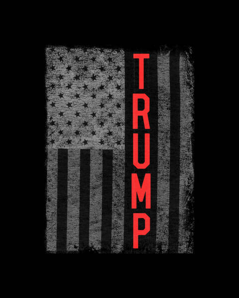 Trumps America Usa Flag Patriotic Art Print