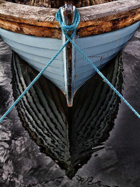 Reflections of a Moored Rowboat Wall Art
