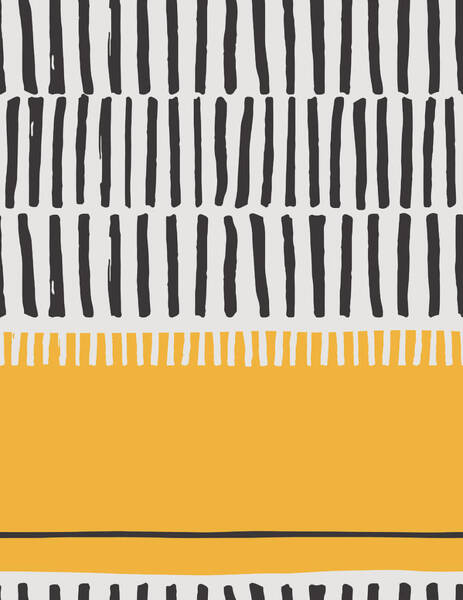Minimalist Black and Yellow Pattern Drawing