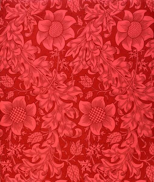 Floral Red Botanical Pattern Wall Art
