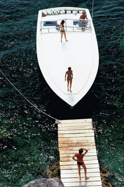 Sunbathing on a Yacht Wall Art