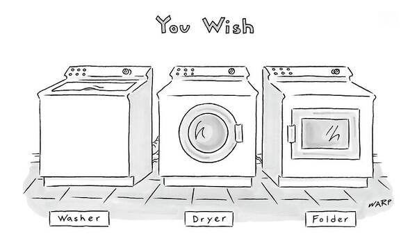 Humorous Laundry Cartoon Art Print