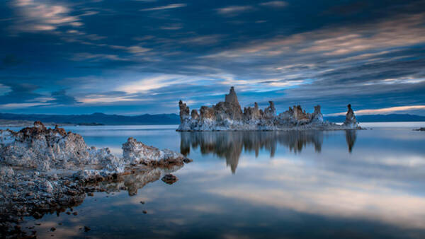 Serene Lake with Rock Formations Photograph