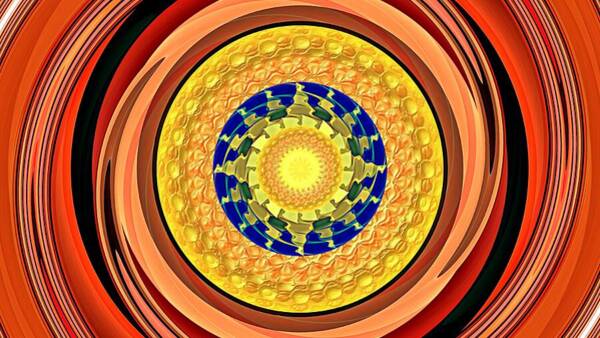 Vibrant Concentric Circles Art Print