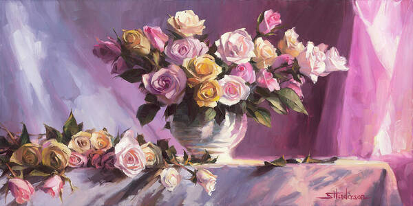 Elegant Bouquet of Roses Wall Art