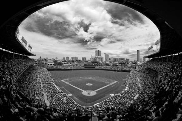 Panoramic View of Baseball Stadium Wall Art