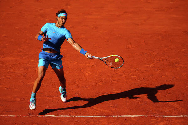 Rafael Nadal at the French Open Wall Art