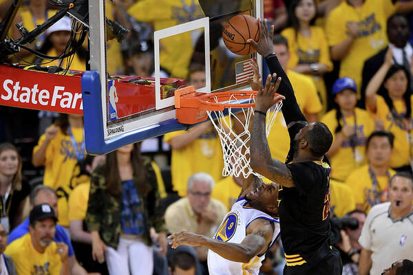 LeBron James Iconic Block in NBA Finals Wall Art