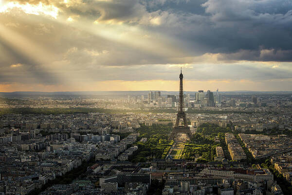 Eiffel Tower in Evening Light Wall Art