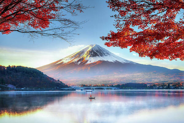 Mt. Fuji in Autumn Splendor Wall Art