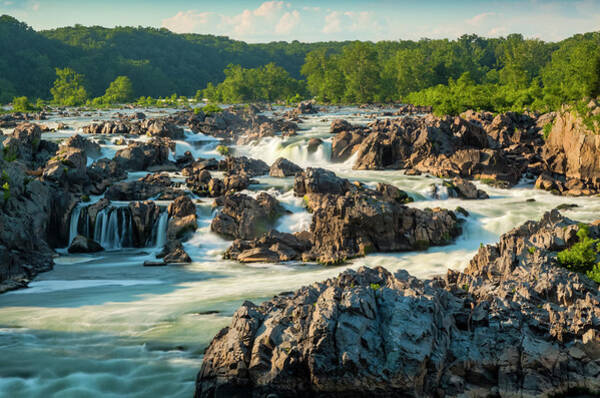 Cascading River Through Rocky Landscape Wall Art