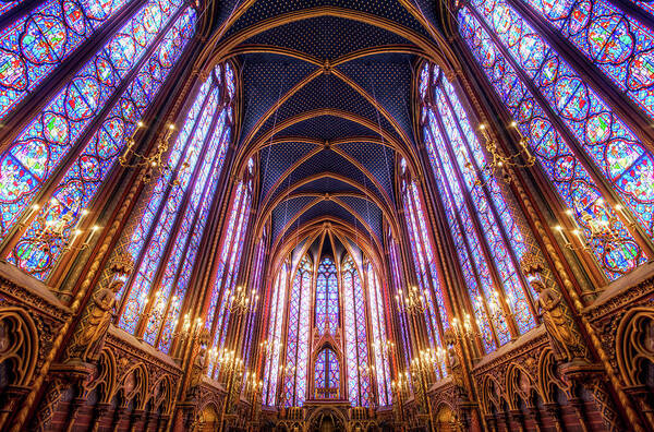 Gothic Cathedral Interior Wall Art