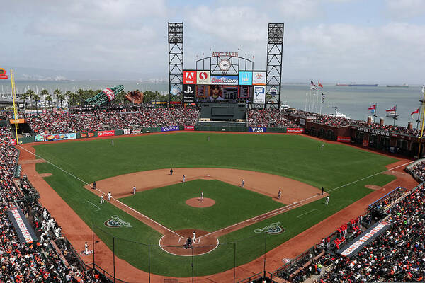 Crowded Baseball Stadium by the Bay Wall Art