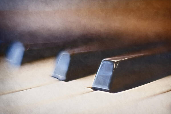 Abstract Piano Keys in Focus Wall Art