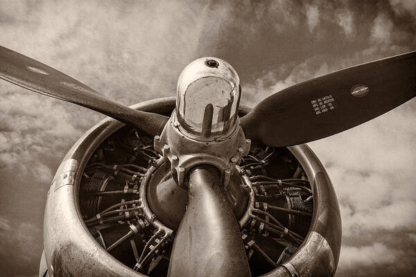 Vintage Airplane Propeller Close-Up Wall Art