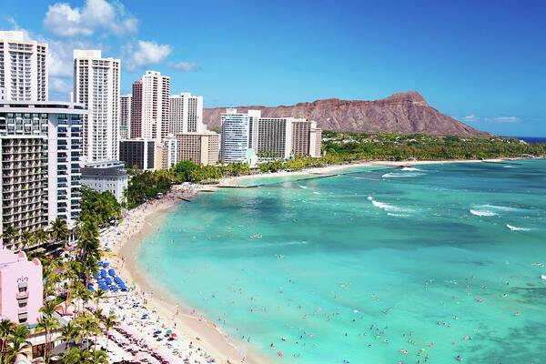 Waikiki Beach and Diamond Head Wall Art