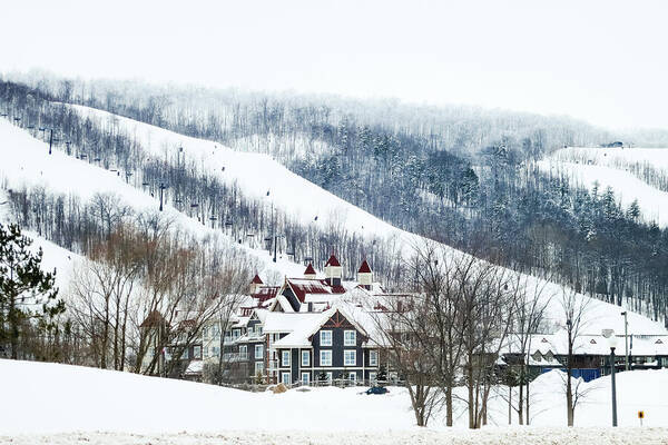 Blue Mountain Ski Resort Art Print