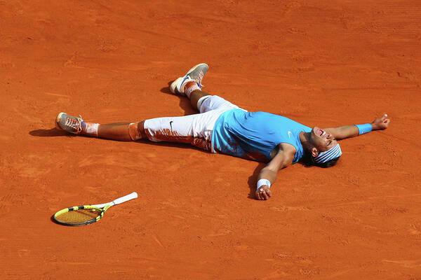 Tennis Player's Moment of Triumph Wall Art