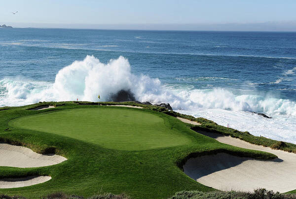 Dramatic Ocean Waves by Golf Course Wall Art