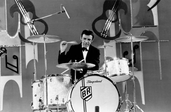 Famous Drummer in Black and White Wall Art