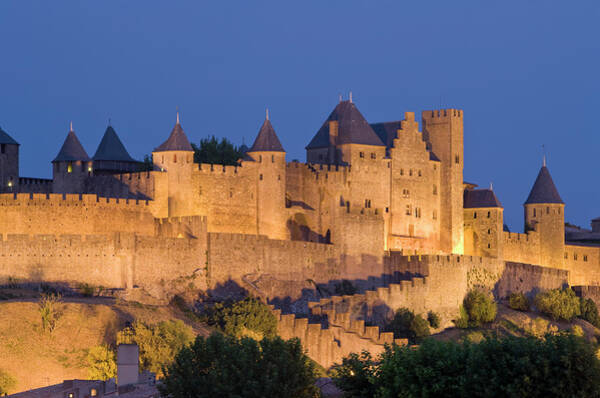 Medieval Fortress at Dusk Wall Art