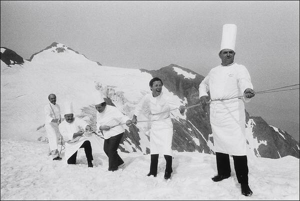 Chefs Tugging on a Mountain Wall Art