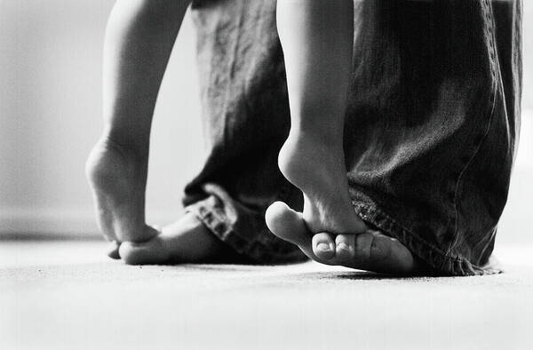 Child Standing on Parent's Feet Wall Art