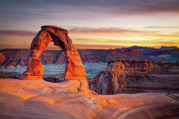 Delicate Arch at Sunset Wall Art