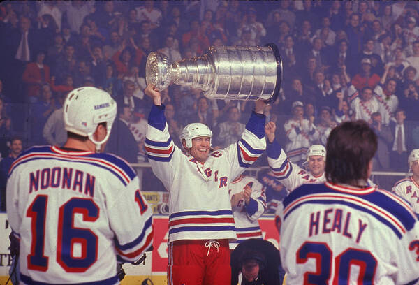 Hockey Player Lifting Stanley Cup Wall Art