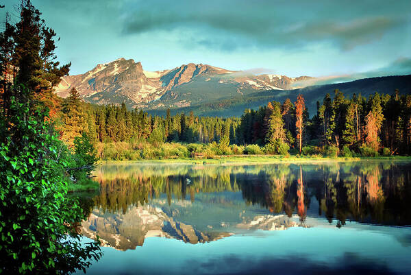 Majestic Mountain Reflection at Sunrise Photograph