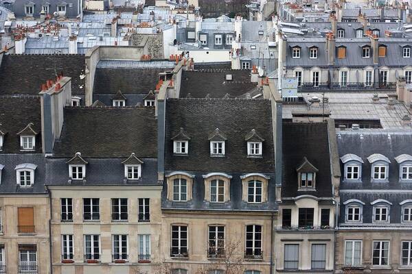Rooftops of Paris Architecture Wall Art
