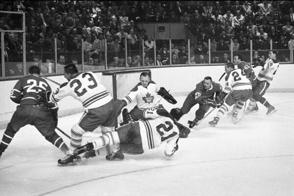 Intense Ice Hockey Game Moment Wall Art
