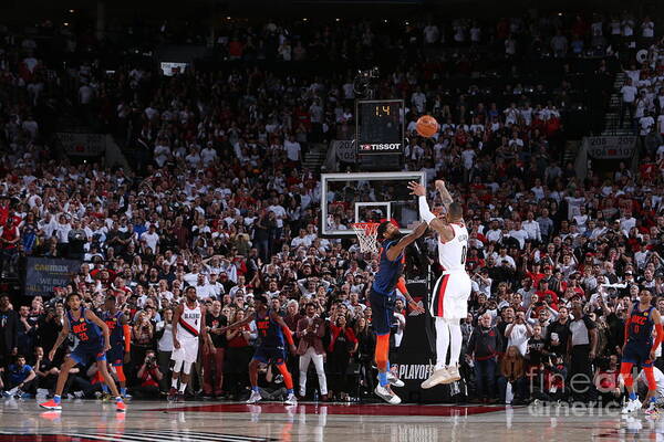 Dramatic Basketball Shot in Playoffs Wall Art