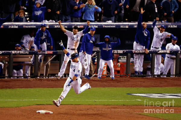 Baseball Player Celebrates Home Run Wall Art