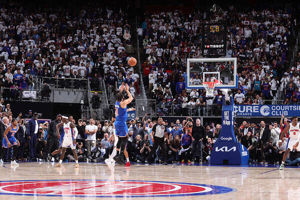 Jalen Brunson Shooting in NBA Playoffs Wall Art