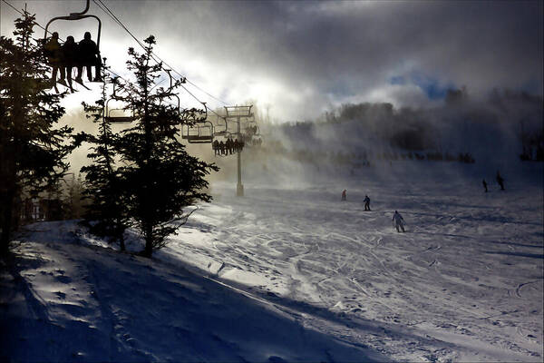 At The Ski Slope Art Print