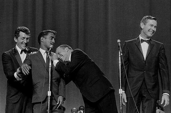 Dean, Sammy, Frank, and Johnny Laughing Wall Art