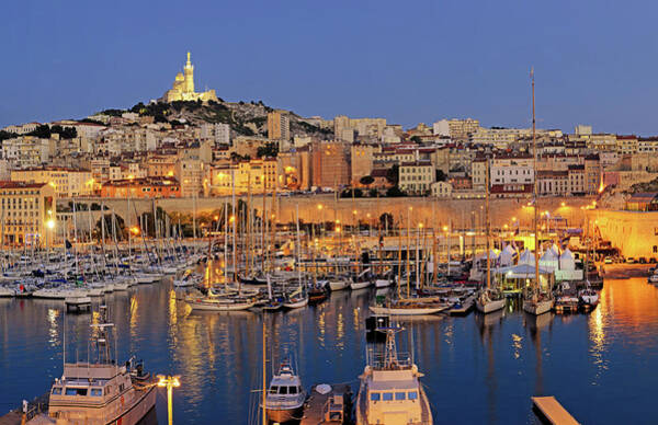 Marseille Harbor at Dusk Wall Art