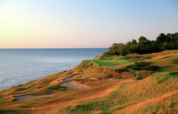 Scenic Coastal Golf Course at Sunset Wall Art