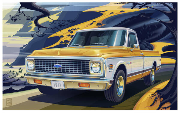 Vintage Chevrolet Pickup Truck Digital Art