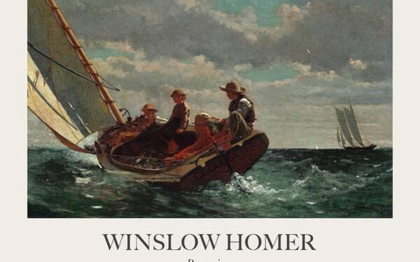 W．RUSSELL FINT（W.ラッセル　フリント）、海辺の漁師の娘 breezing-winslow-homer.jpg
