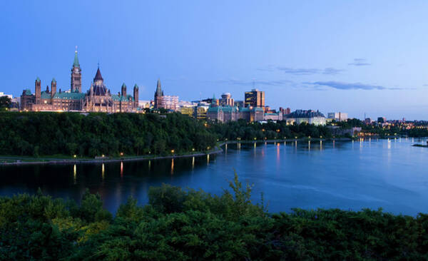 Ottawa Cityscape at Dusk Wall Art