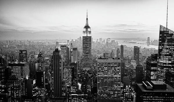 New York City Skyline at Dusk Wall Art